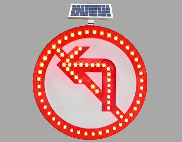 No Left Turn Sign – LED Solar Traffic Signs